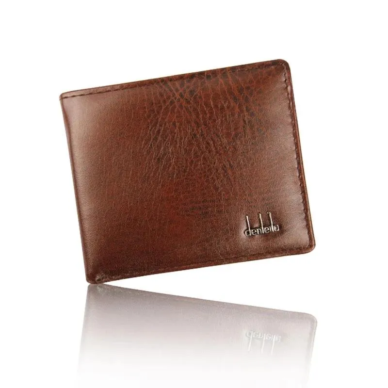 Carteiras upcale upgrade Ultra Thin Mini Wallet Men Women Business Pu Leather Pequena Pursa de moedas