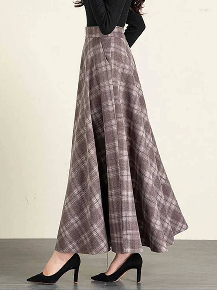 Plaid maxi skirt extension deals