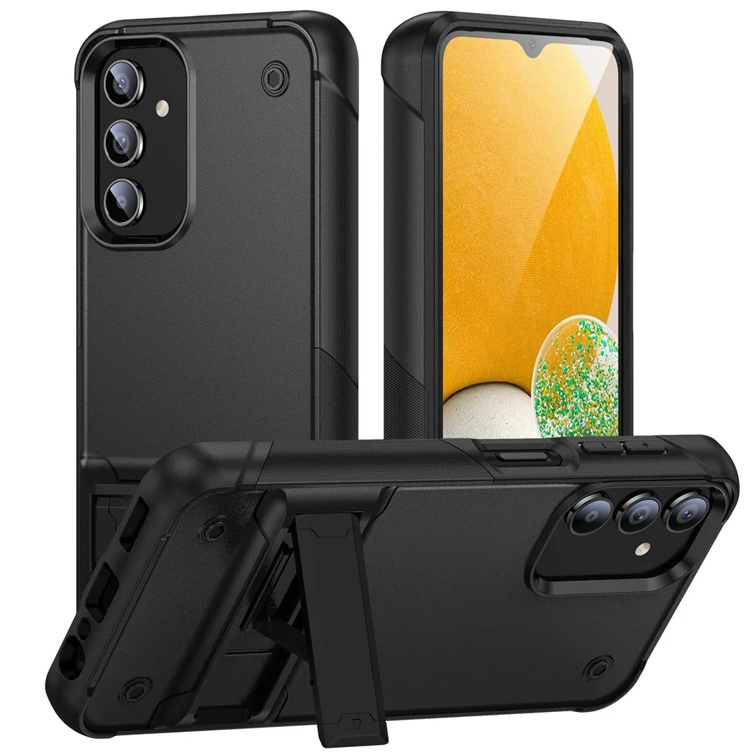 Ultimate Protection Tech Full-Body Shockproof Case Samsung Galaxy A14 5G A54 A13 4G A23 A04S A04 A03 Core A12 M12 F12 A32 A22 A52 A72 A72 F12の頑丈なキックスタンドカバー