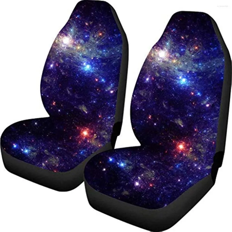 Car Seat Covers 2pcs Front Cover Galaxy Designs Auto Interior Protective Durable Automotive Accessiores