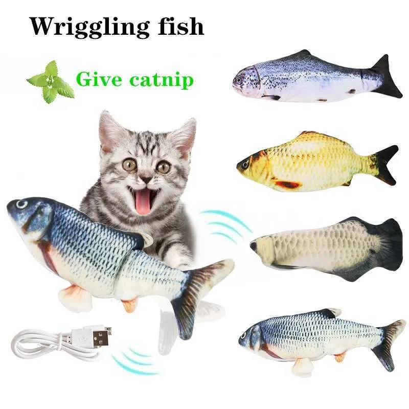 Cat Toys Pet Supplies Electric/Non-Electric Simulation Fish kommer att spela Cat Toys från Xiqu Cat Toys för att skicka Catnip Electric Plush Fish G230520