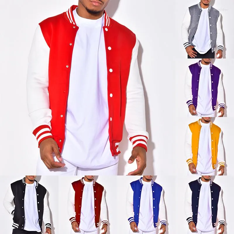 Men's Jackets Men's Jacket Couple Street Hip Hop Retro Baseball Uniform Casual Sports Fashion Versatile Tops