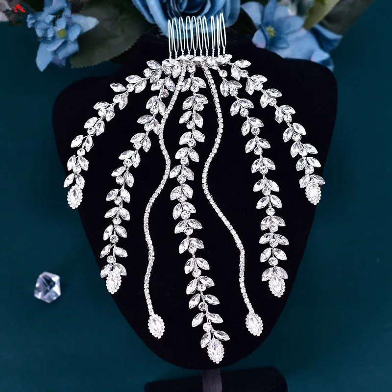 Hochzeit Haarschmuck Schmuck Hochzeit Ornamente Tanzparty Geburtstag Prinzessin Traum extravagant Silber handgefertigt Klassischer Stil kostenloser Versand Romantisch 66