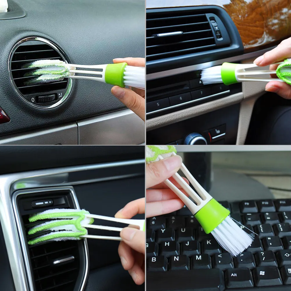 Bil Air Outlet Vent Brush Seat Gap Dust Cleaning Tools Interiör Tillbehör Intern rengöringsborste Borste Auto Care Detalj