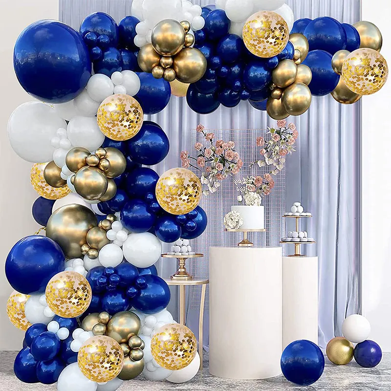Other Event Party Supplies Blue Silver Macaron Balloon Garland Arch Kit Wedding Birthday Party Decoration Confetti Latex Balloons For Girls Baby Shower 230522