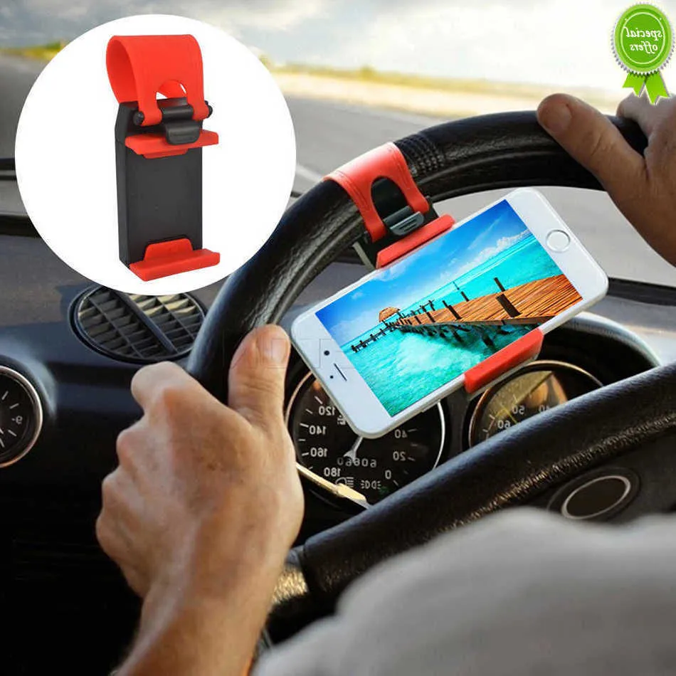 Carro novo para o suporte para o volante do volante de carro universal suporte para celular GPS para iPhone 8 7 7Plus 6 6S Samsung Xiaomi Huawei