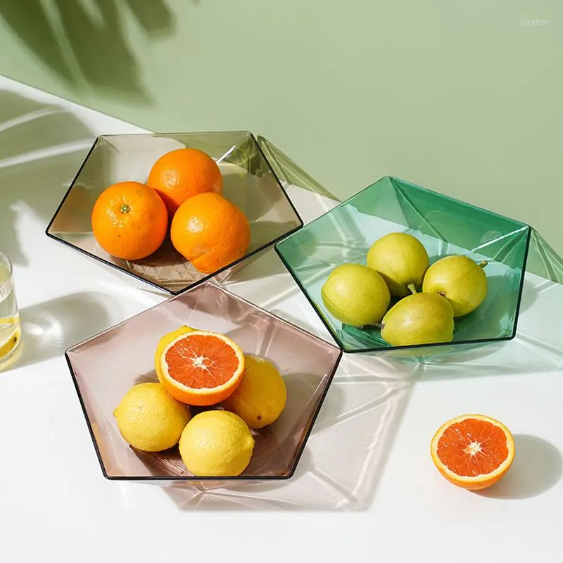 Пластины мода творческая домохозяйство прозрачная пятизвездочная фруктовая пластина европейская пластика