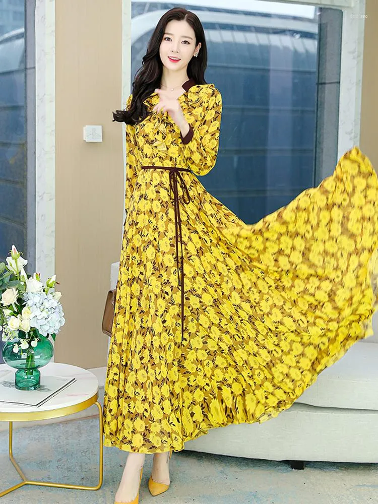 Vestidos de gasa casuales largos shop