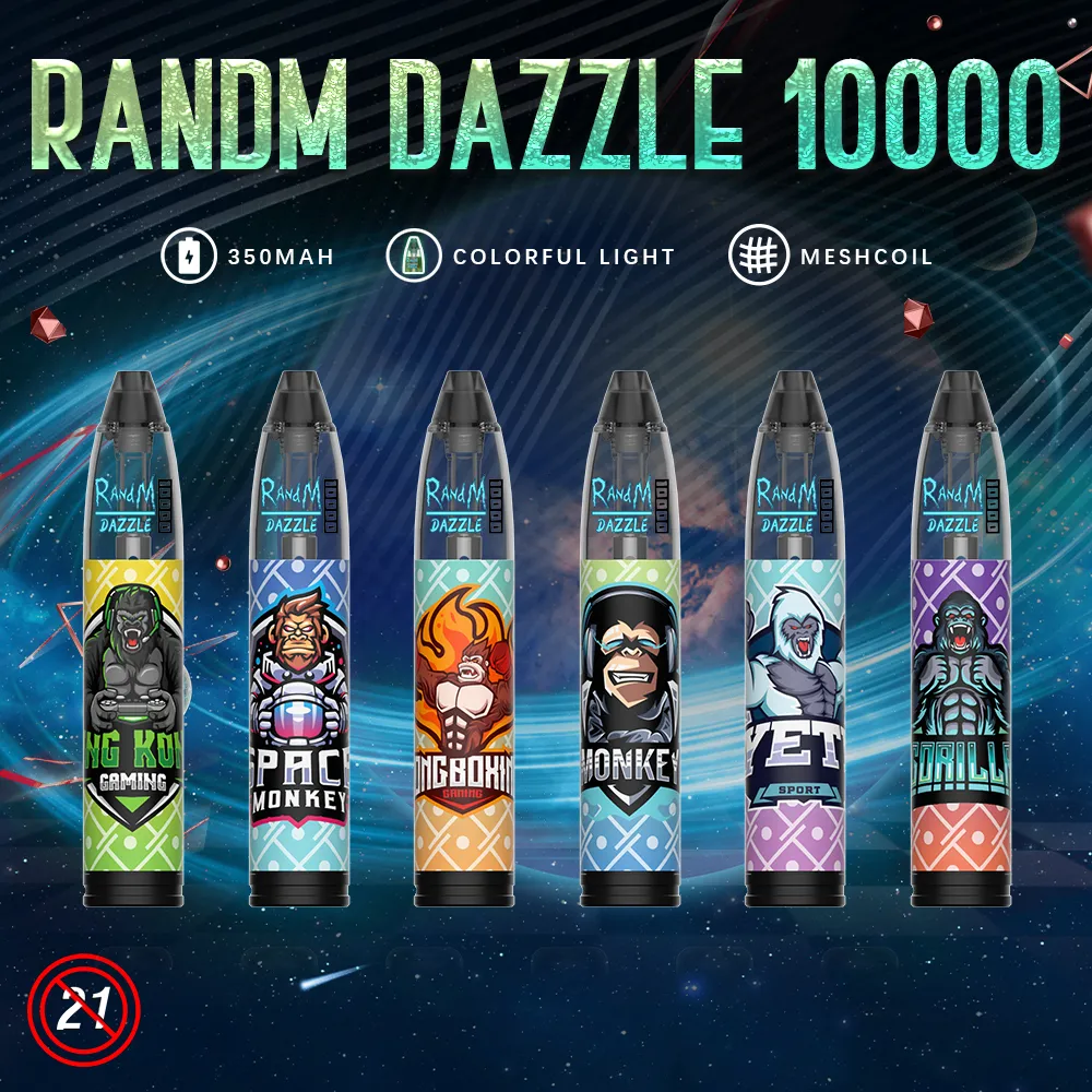 RandM Dazzle 10000 Puffs Jetable E cigarettes rechargeable réservoir vide stylo vape Original