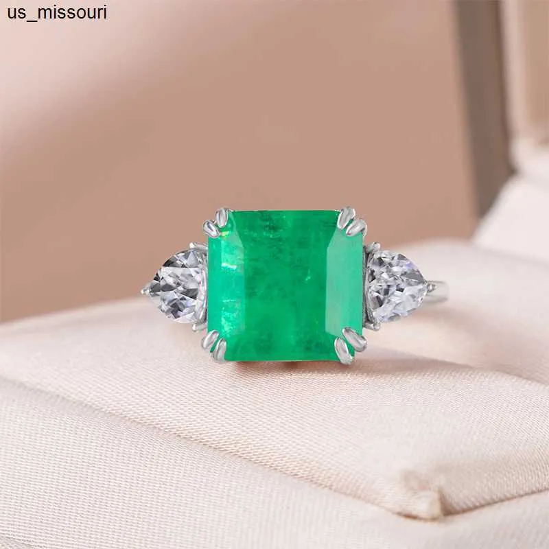 Sterlingsilberring Mit Paraiba Turmalin Und Diamant Für Damen_voghion.com