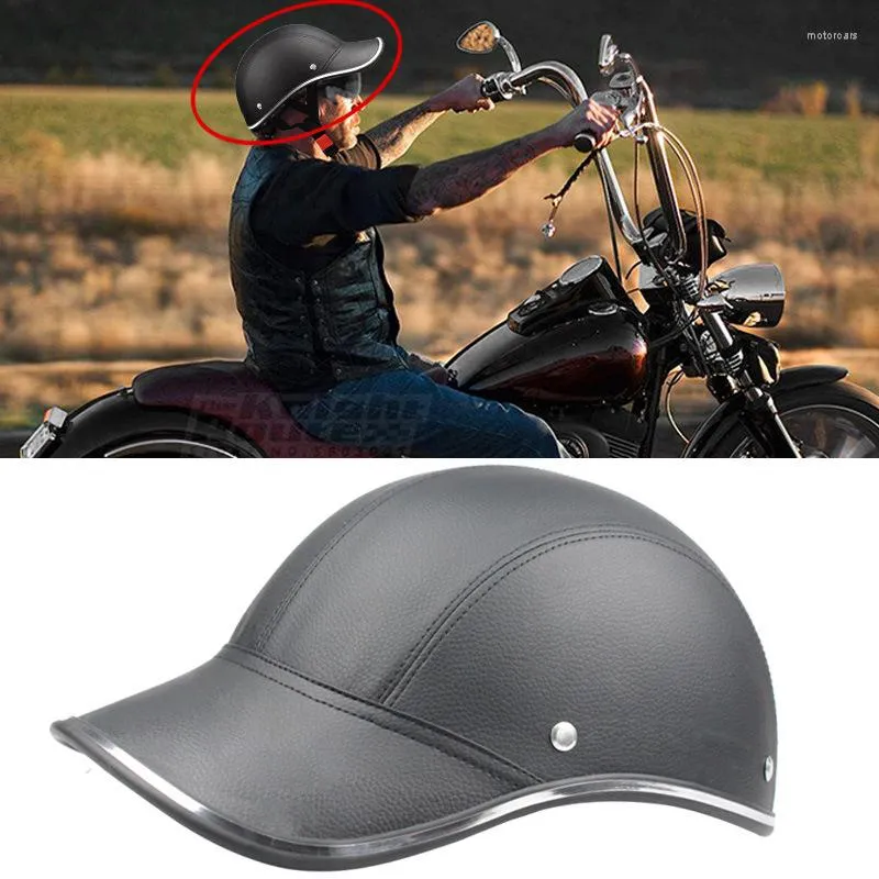  Baseball Cap Motorcycle Half Helmet, Fashion Vintage