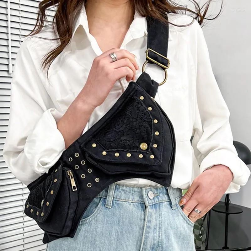 Waist Bags Designer Women Fanny Pack Vintage Hip Bag Bohemian Style Solid Pockets Cotton Leg Bum Bolsas De Mujer Borse