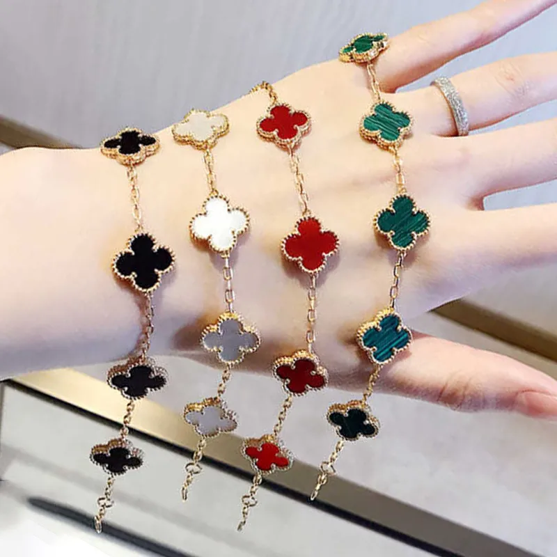 Four leaf clover bracelet designer hot sale