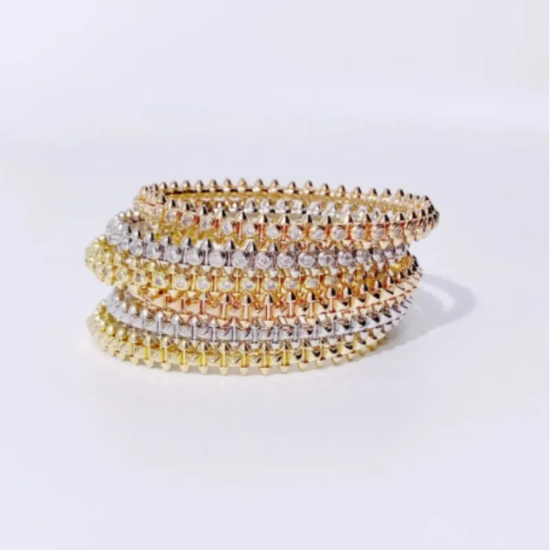 Brass Gold Lated 18k Clash Series Braslet Bangles никогда не исчезает официальная копия ювелирных украшений высшего качества бренда роскоши классический стиль высший качество столешницы