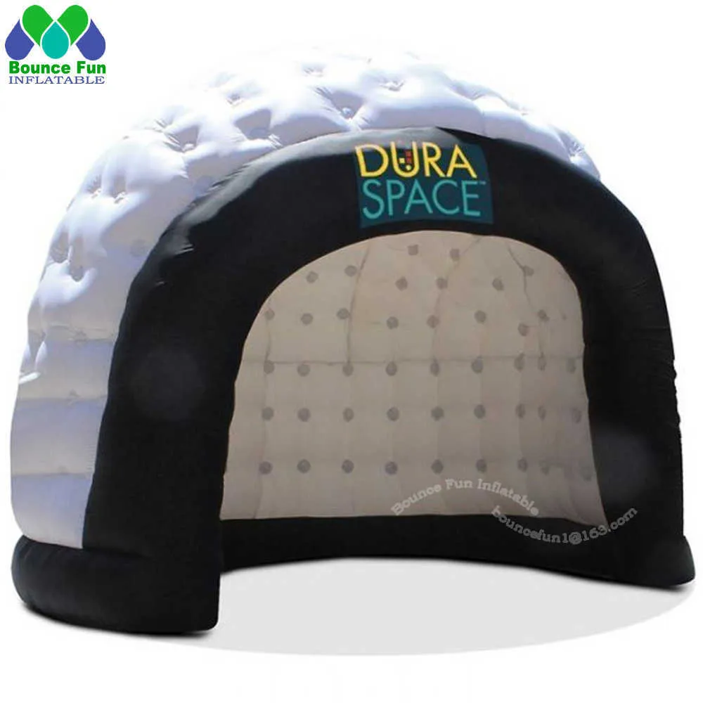 Custom Open Igloo Giant Inflatable Dome Tent With Prints Chill Out Pod Vending Bar Booth For Party Events Advertising