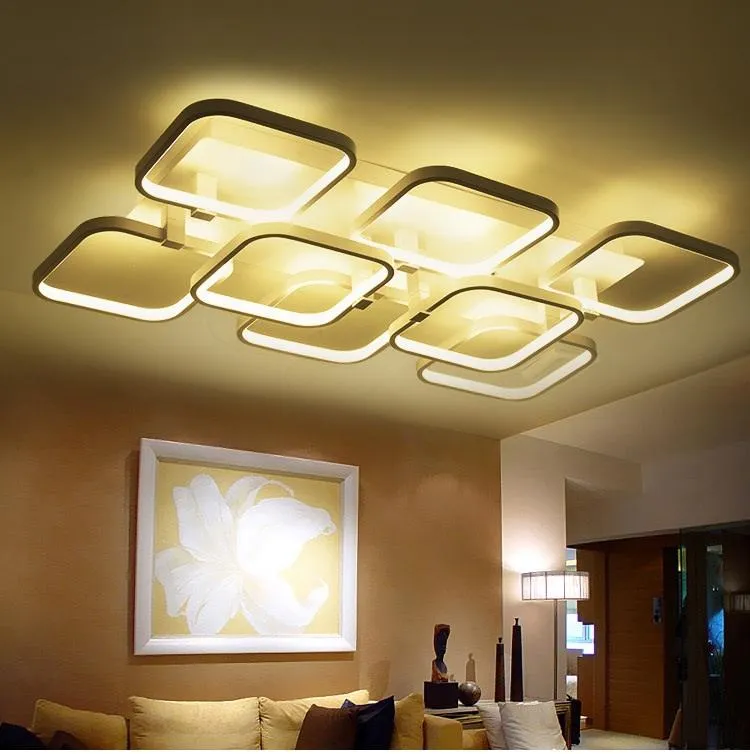 أضواء السقف رقيقة من الألومنيوم الأكريليك LED مصباح غرفة المعيشة غرفة نوم دراسة مكتب المباني التجارية