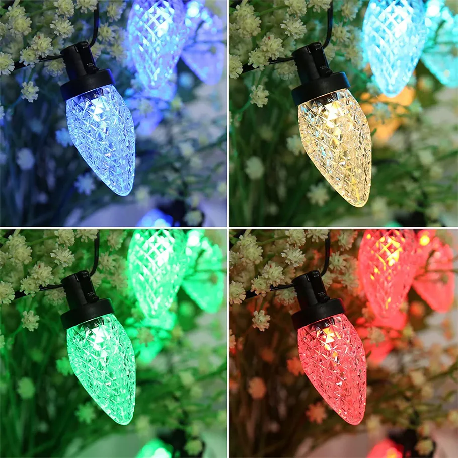 C9 Strawberry Fairy String Lights Smart Christmas LED Lights with ...