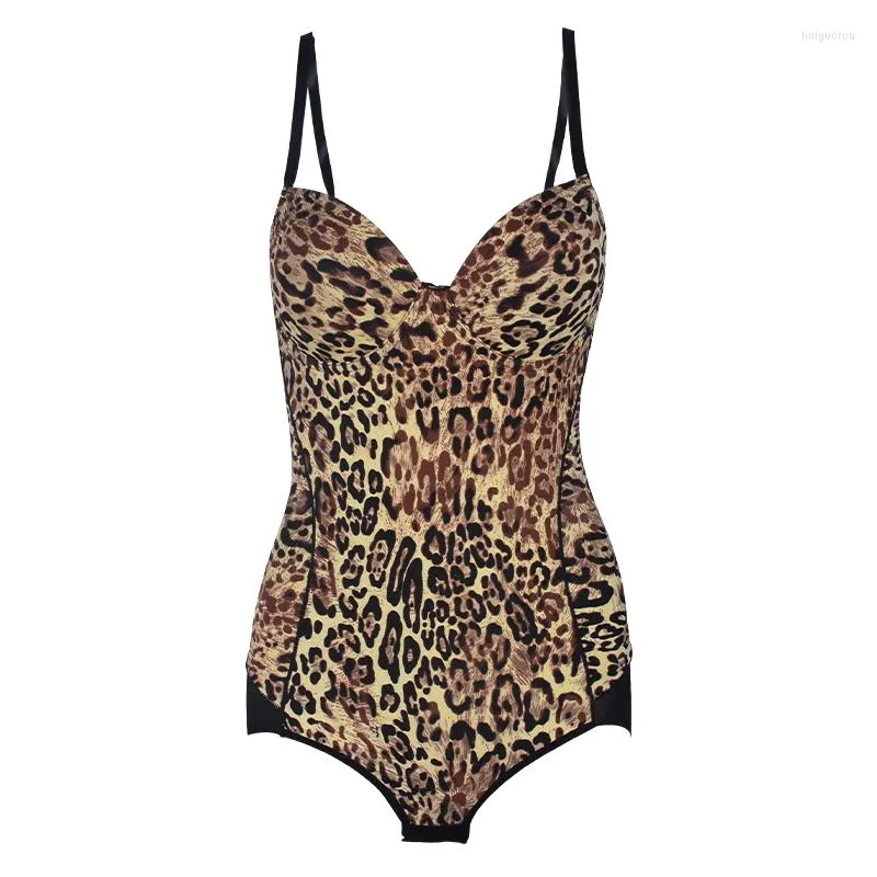 Shapers pour femmes (prévente 10 pièces/lot) impression léopard body pour femmes vacances justaucorps serré avec coupe à armatures