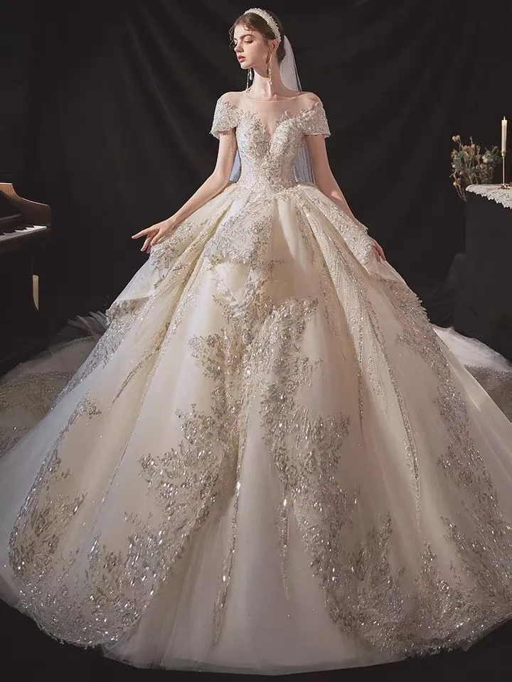 Vestidos de novia brillosos cheap