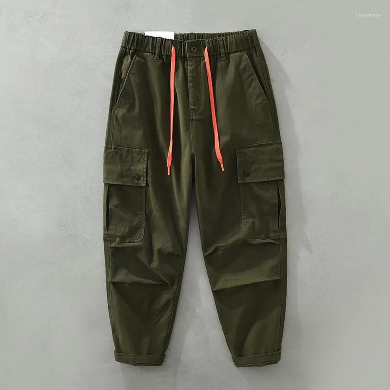 Мужские брюки 29-36 размер Ужигание Стильное качество хлопковое бренд тренд комфортные прямые эластичные брюки талии панталоны