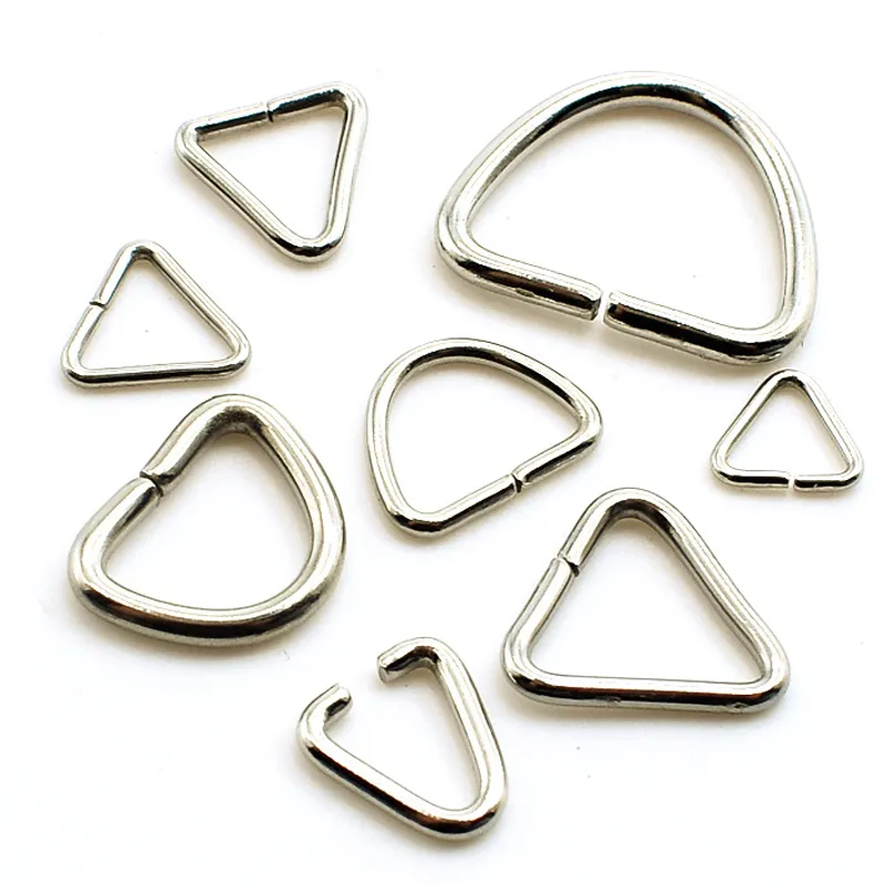 Stainless Steel Triangle Open Jump Rings: 50-Piece Set of Split
