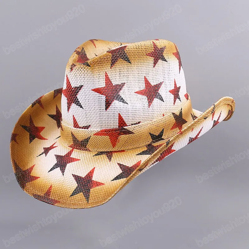 Western Cowboy Hat 100% słomy mężczyźni kobiety plażowe słoneczne lady cowgirl jazzowa czapka sombrero hombre
