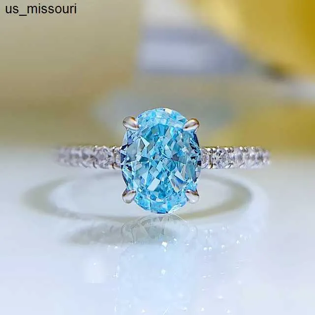 Band Charms 100 925 Sterling Silver 68mm Aquamarine Lab Diamond Rings For Women Wedding Engagement Bands Party Fine_voghion.com