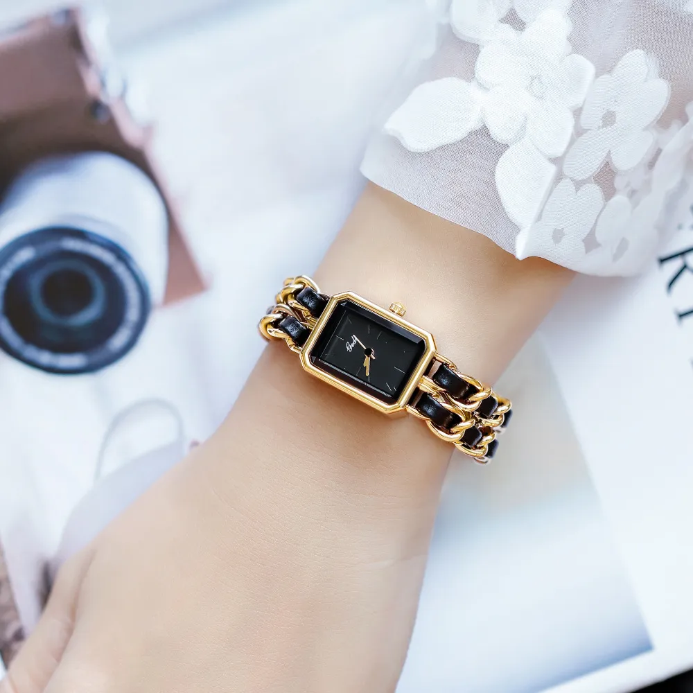 Orologio per bracciale intrecciato da donna orologio elegante e lussuoso