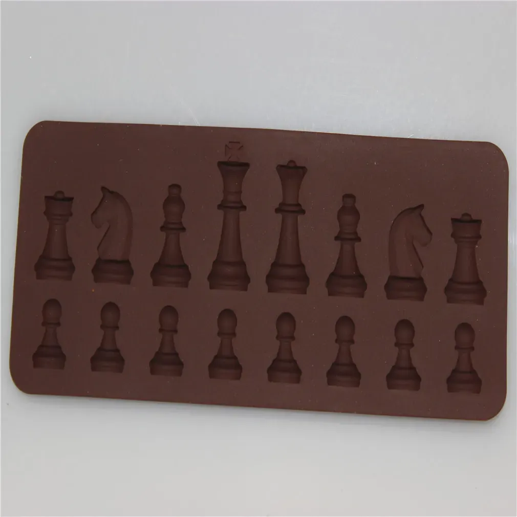 New International Chess Stampo in silicone per torta fondente Stampi per cioccolato per cottura in cucina DH9585