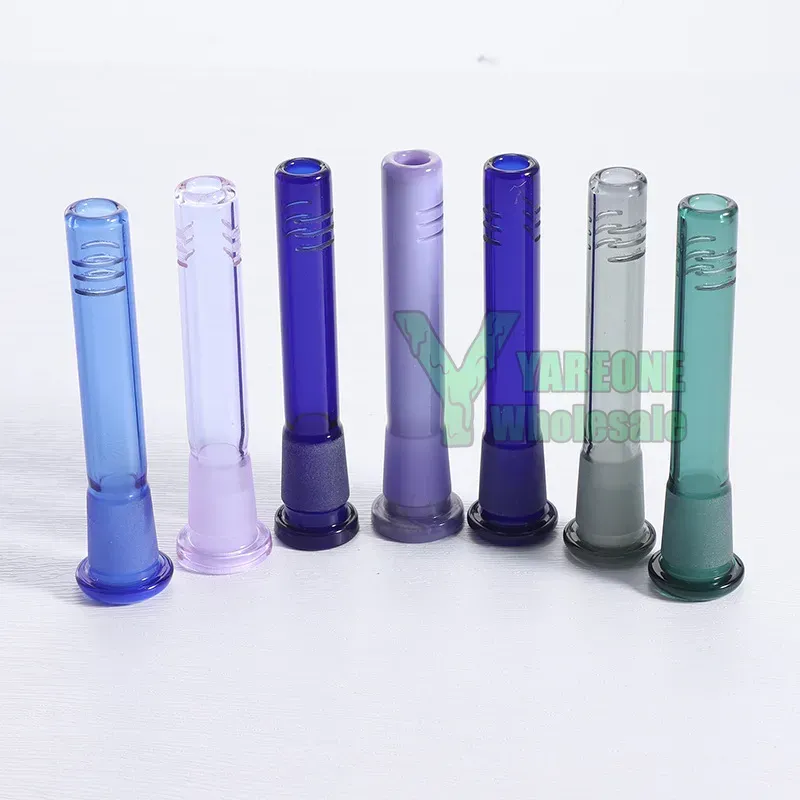 Diffusore colorato 14mm Bong Downstem Narghilè Glass Down Stem Slider Colore Accessori per fumatori all'ingrosso personalizzati per Beaker Bong