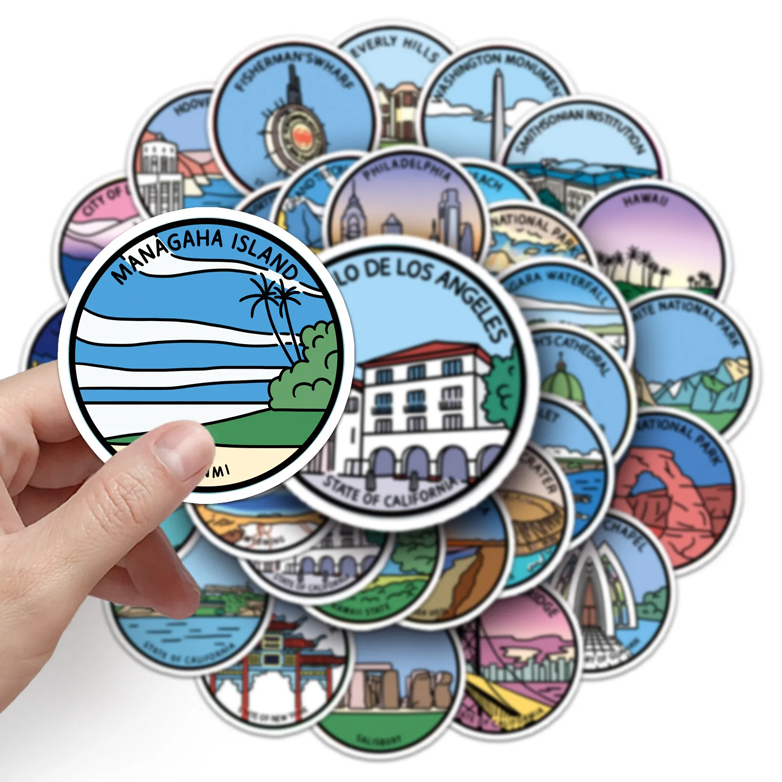 50 % World City Outdoor Landmark Stickers Skate аксессуары водонепроницаем