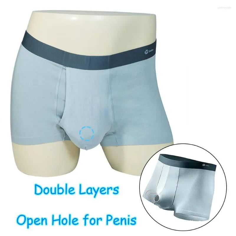 Underpants Men Comfortable Underwear Reduce Sensitivity Sexy Boxer Big Penis  Pouch Hole Foreskin Expose Lingerie Prolong Sex Time Shorts From  Perkyytrade, $23.79