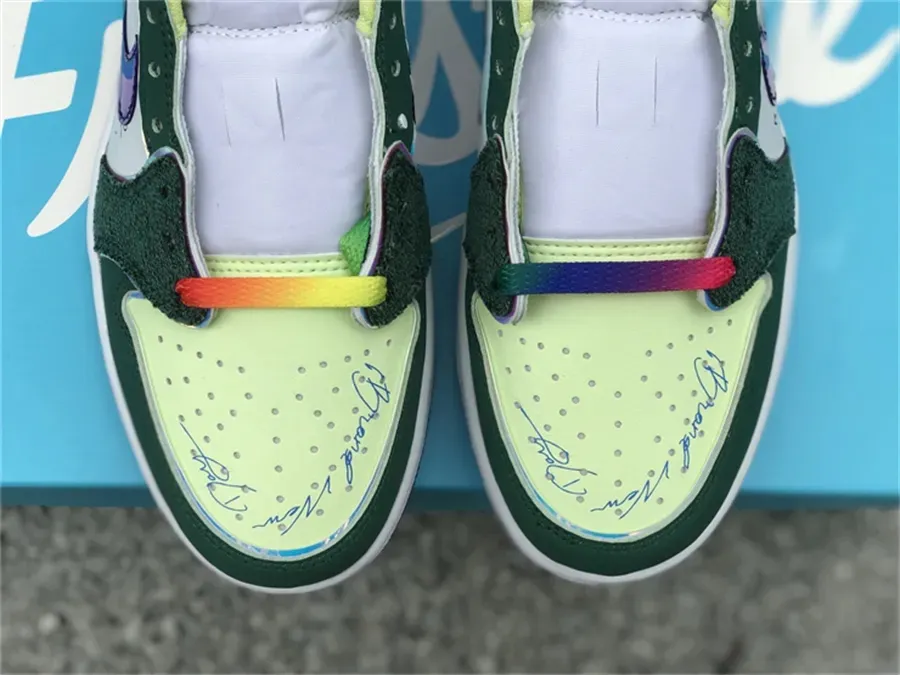 Shoes 1s Low Og Doernbecher Gorge Green Court Purple White Barely
