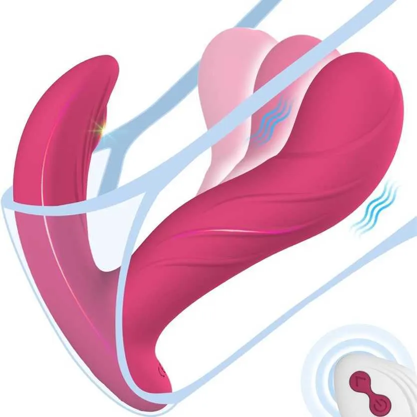 Factory Outlet Wearable G-Spot Latune Whisper-Qustig Rose Panty met afgelegen wiebel trillingsspot Vibrator Waterdichte seksspeeltjes voor vrouwen