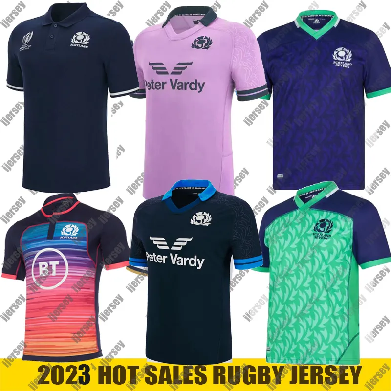 2023 Skottland Rugby Jesery Home National Team Polo T-shirt Rugby Jerseys Mens Sevens Shirts Storlek S-5XL