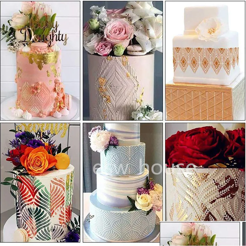 Bakvormen huisdier cake decoreren stencils mal plastic sjablonen spuiten bloemen cakes mallen koekje fondant dessert mesh mods drop del dh3r6