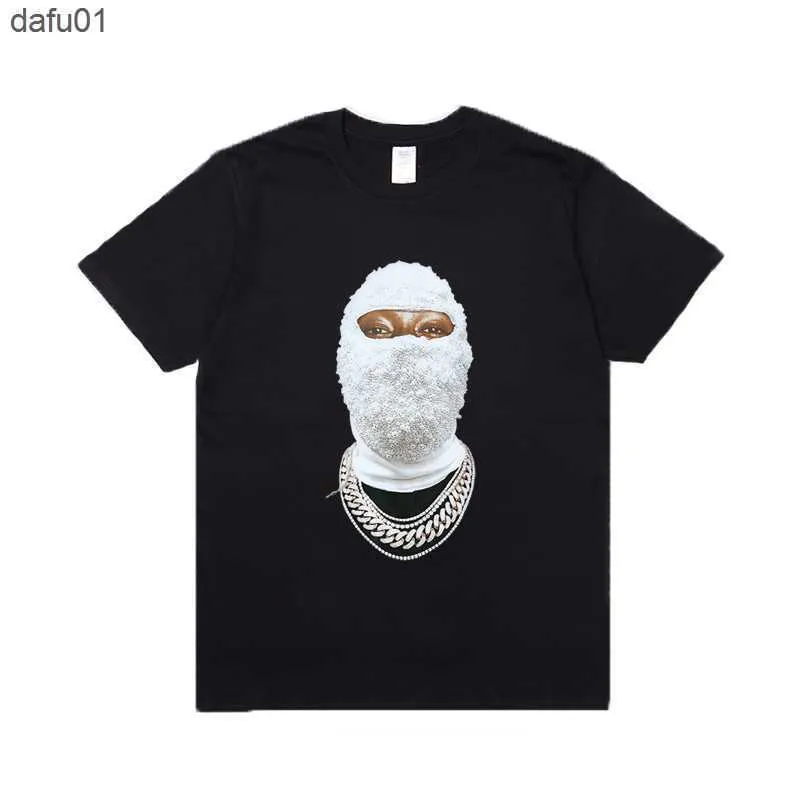 メンズTシャツベストIH NOM UH NIT Tシャツヒップホップストリートウェアダイヤモンドマスク3D Tシャツファッション1 1高品質のスケートボードTシャツL230520 L230520 L230520