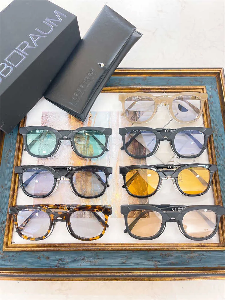 Designer Kuboraum fantastici occhiali da sole Lusso di altissima qualità 23 anni nuovo N14 per uomo e donna può essere abbinato a occhiali miopia scatola originale inchiostro di marca alla moda