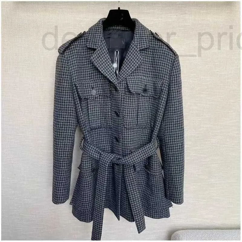 Dames Jackets Designer Nieuwe 2023 Brand Jacket OOTD Fashion top-grade herfst winter tweed Coat Houndstooth overjas vrijetijdsvrouwen Spring Coats Cardigan Gift Gku5