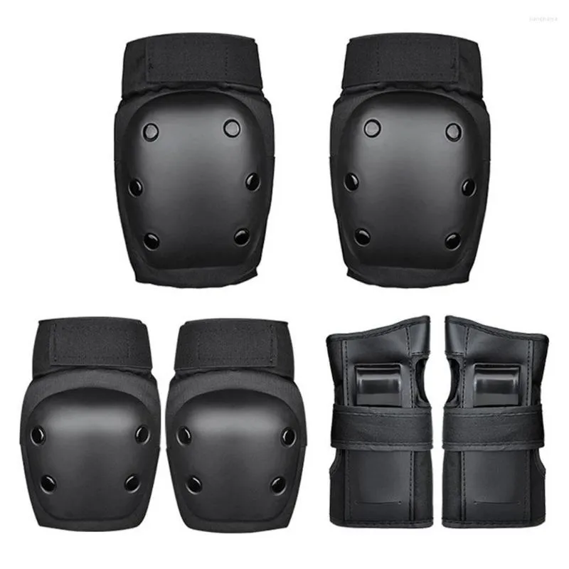 Genouillères 6 pièces ensemble d'équipement de protection Support coudière protège-poignet pour adultes enfants Skateboard cyclisme patinage vélo accessoires