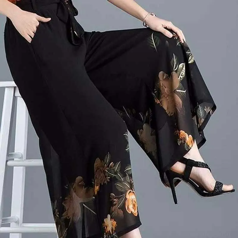 Damesbroek Capris Black 10 -stijl kan kiezen voor dames broek tailleband vrouwelijke broeken uit voortertement femme 2023 wide been pant Koreaanse mode Harajuku D30