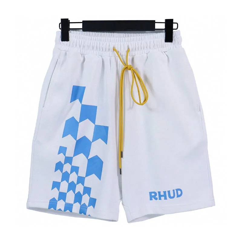 HUDE 23SS Printemps Été Nouveau Damier Lettre Impression Lâche Casual Cordon Mens Shorts Designer Mesh Séchage Rapide Technologie Shorts De Sport Pour Hommes