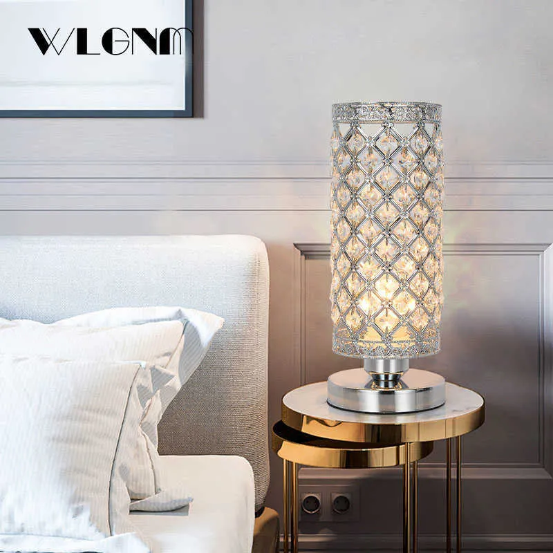 Crystal bedside table lamps discount