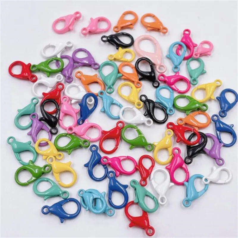 20 Pcs12/14/16/21MM Mixed Alloy Lobster Clasp Hooks Keychain End Connectors For Jewelry Making DIY Chain Accessories Findings