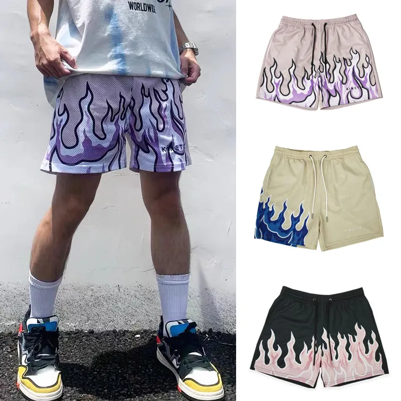 Homens impressos massh shorts malha respirável e rápida calça de moletom de verão da marca Gym Basketball Sports Casual 230522