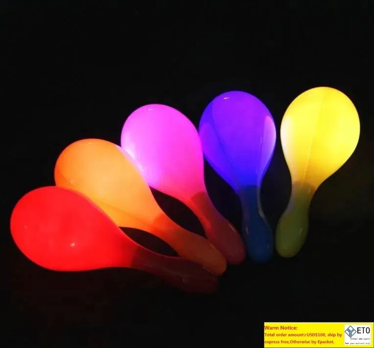 Светодиодные мигающие маракас освещают неоновые пляж Hula Party Maracas Bar Bar Ktv Cheer реквизит светящиеся вечеринки