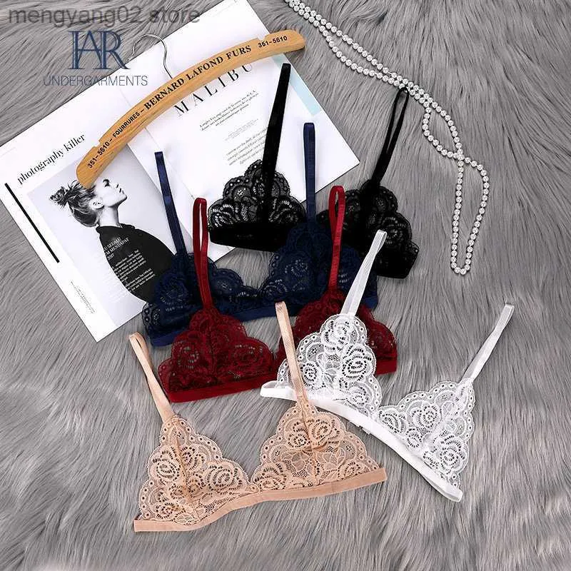 Bras New Women's Thin Bra Without Chest Pad Fashion Sexy Lace Lingerie Cutout Back Buckle Tube Top Women's Underwear Summer Clothes T230522