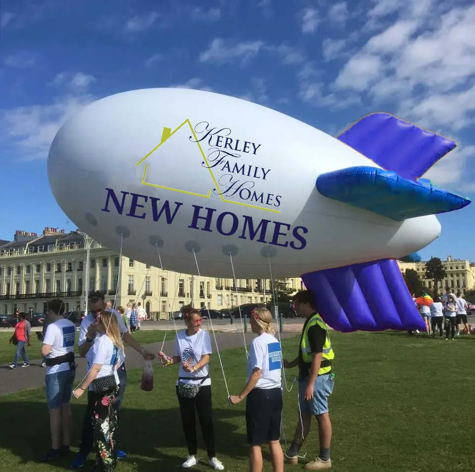 Sayok 4M Anpassad uppblåsbar reklam Helium Blimp Helium Balloon Uppblåsbar heliumballong för reklam för evenemangsreklam