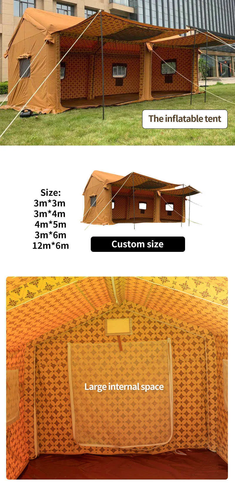 Premium Waterproof Inflatable Camping Tent - Sleeps 3! Shop Now for ...