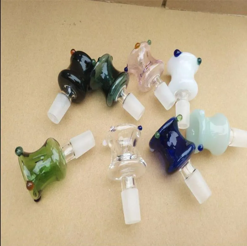 Smoke Pipes Hookah Bong Glass Rig Oil Water Bongs Colorful Dot New Concave Bubble Head